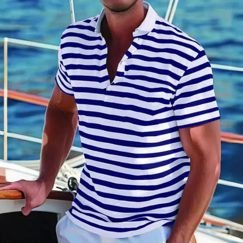 Men's Striped Polo Shirt