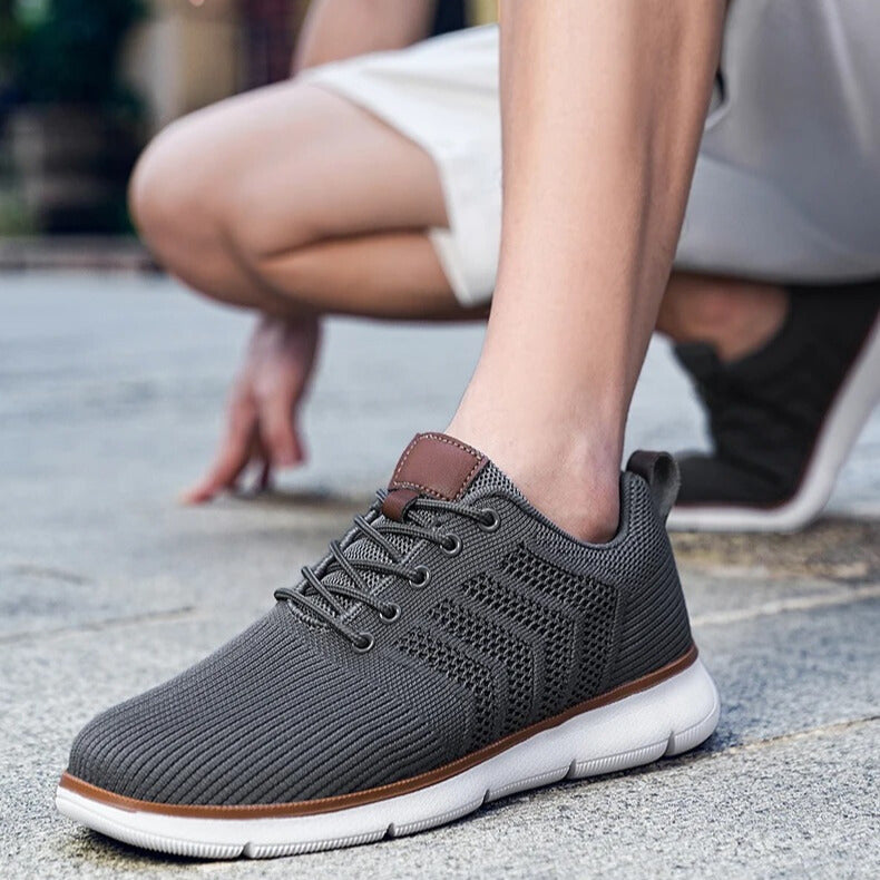 Men's Lace-Up Knit Sneakers