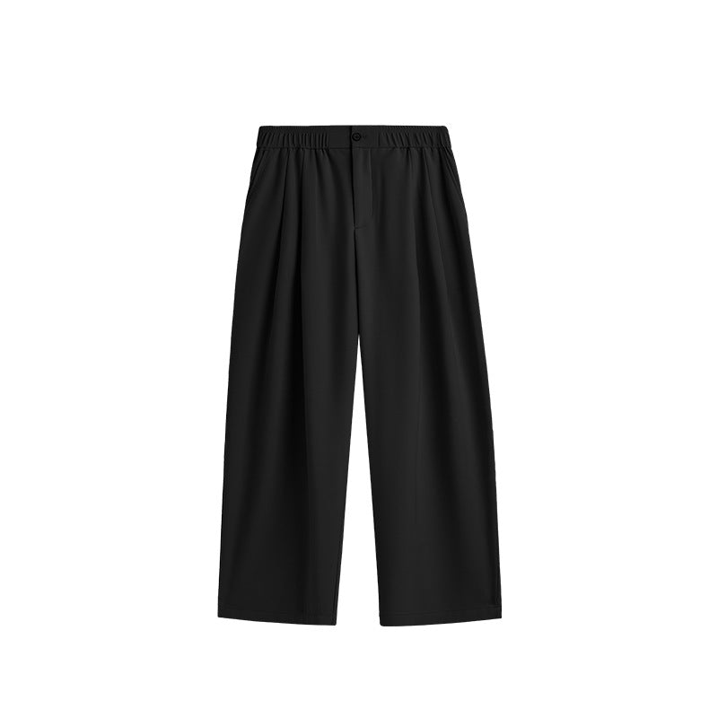 Men's Wide Leg Drawstring Pants Cotton