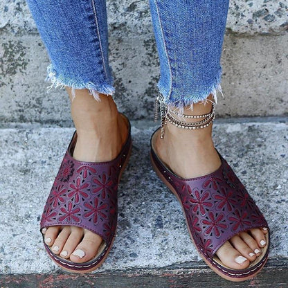 Women's Orthopedic Flat Sandals Cushioned Comfortable Walking