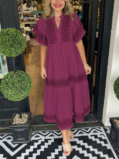 Women's Flowy Maxi Dress Tummy Control Boho Style