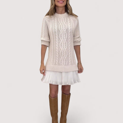 Women's Pleated Mini Dress - Fashinoza