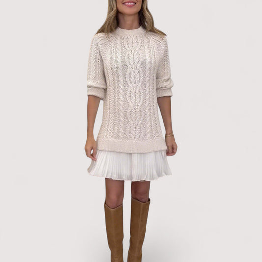 Women's Pleated Mini Dress - Fashinoza