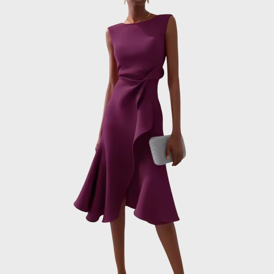 Women's Sleeveless Ruffle Hem Dress