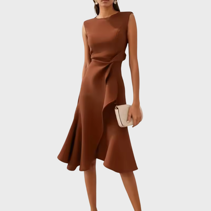 Women's Sleeveless Ruffle Hem Dress