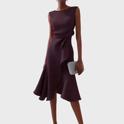 Women's Sleeveless Ruffle Hem Dress