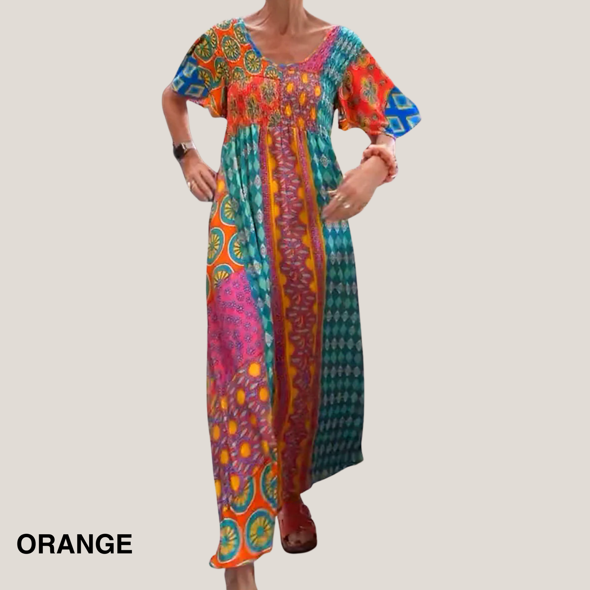 Women's Paisley Midi Dress - Fashinoza