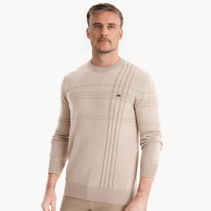 Men's Checkered Wool Sweater - Fashinoza