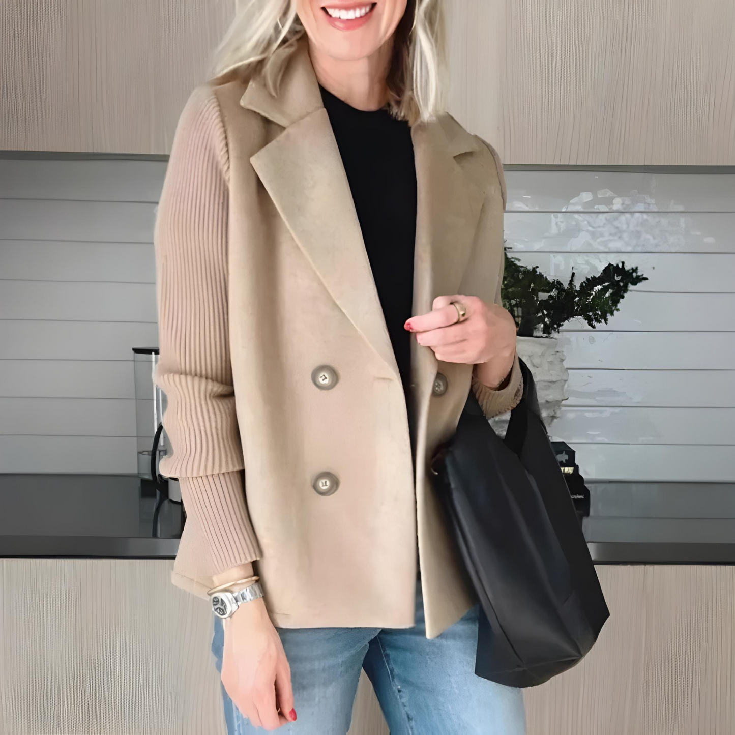 Women's Double-Breasted Tailored Blazer