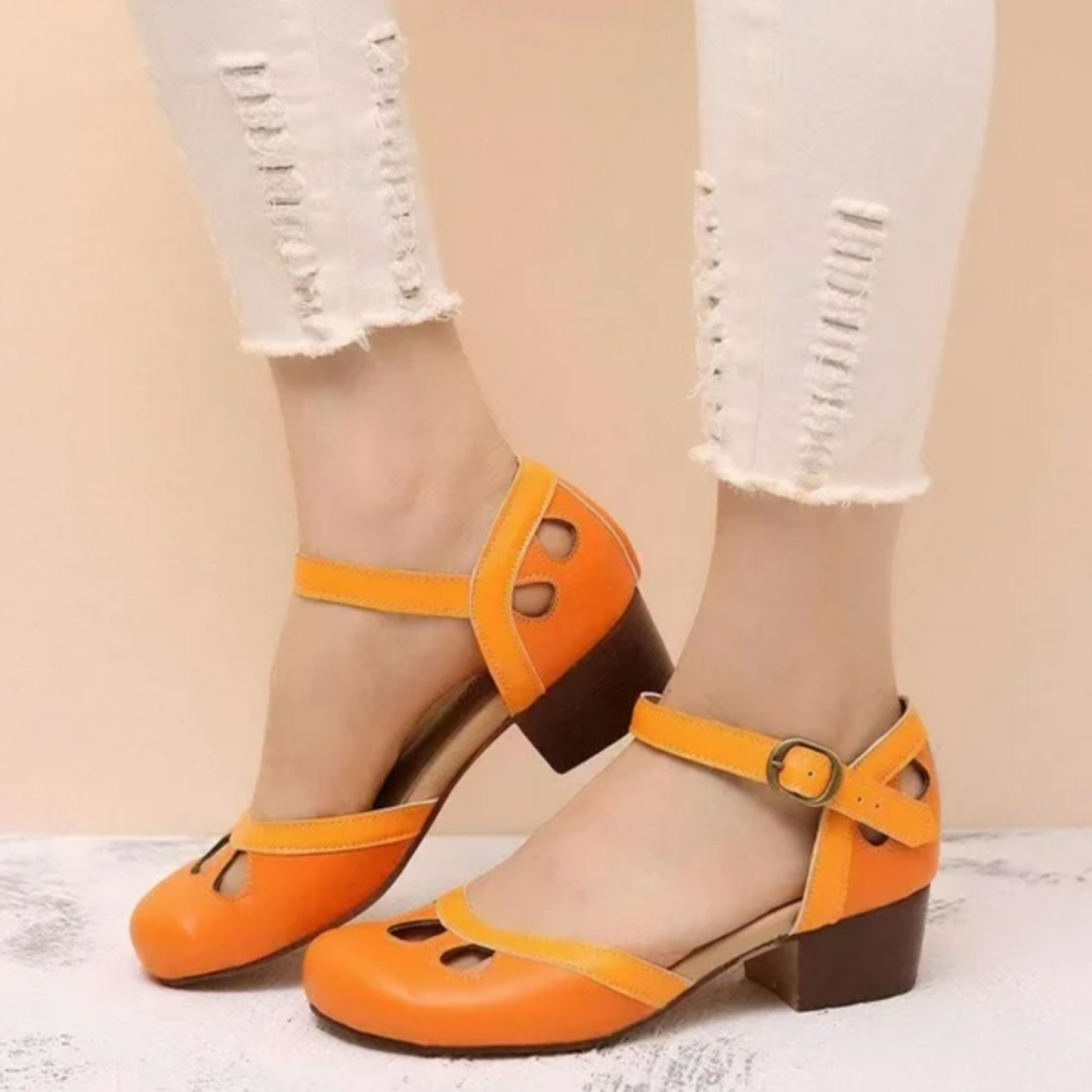 Women's Low Heeled Comfort Sandals