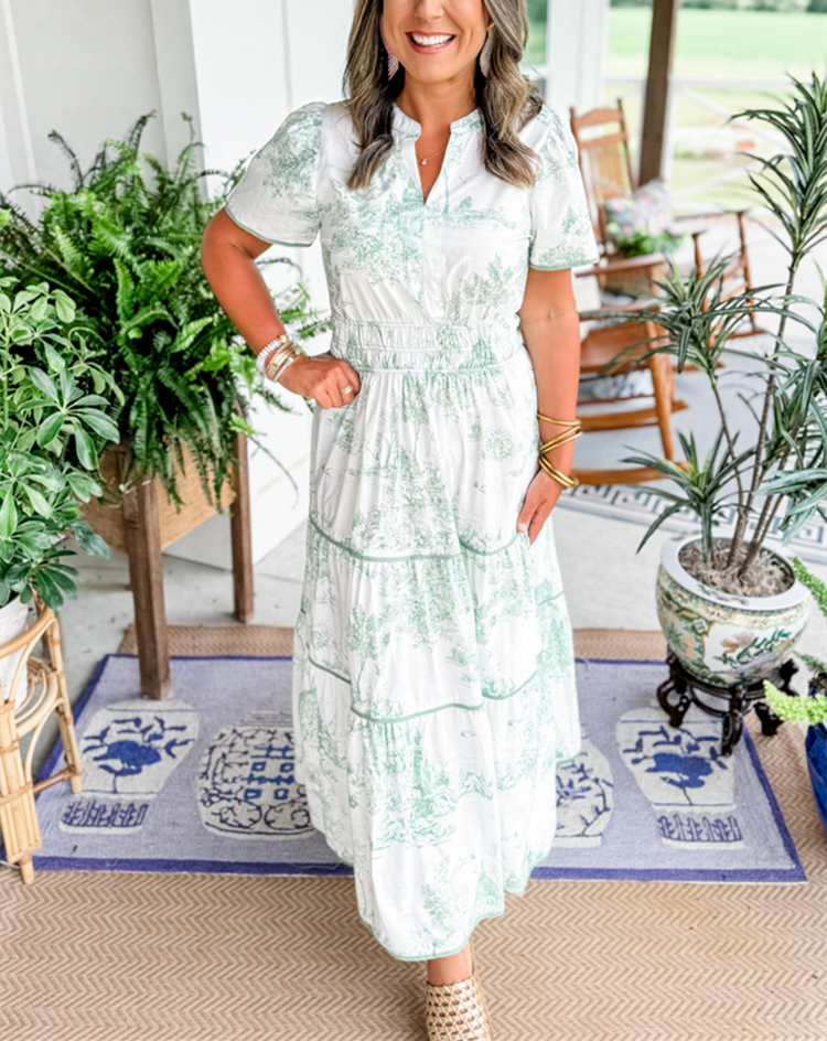 Women's Classic Toile Maxi Dress