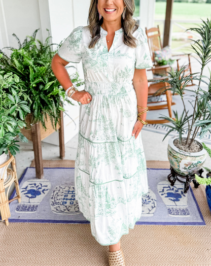Women's Classic Toile Maxi Dress