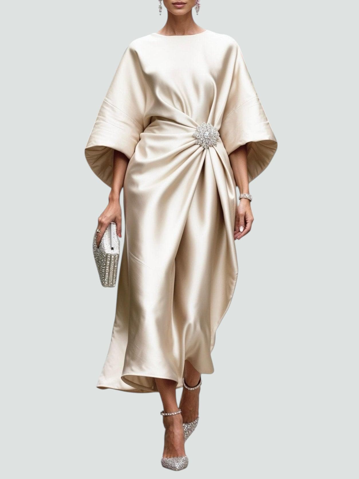 Women's Formal Draped Waist Dress