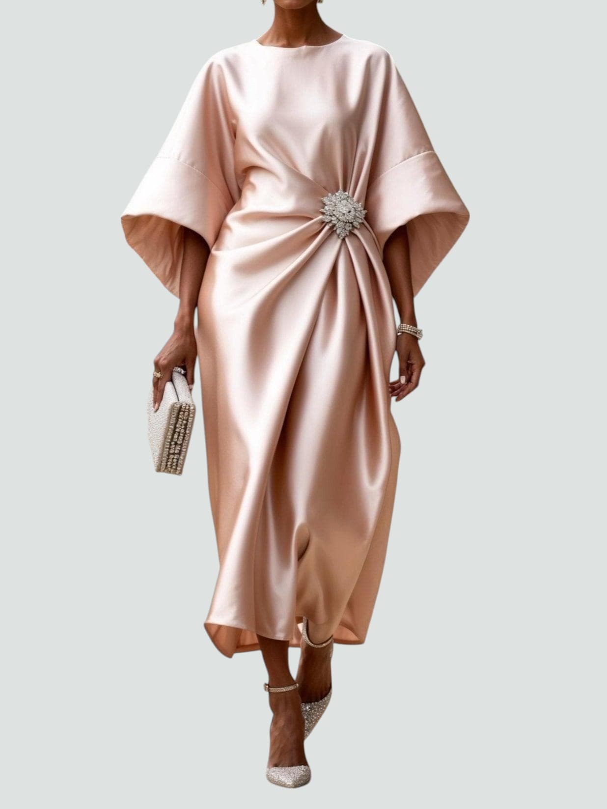 Women's Formal Draped Waist Dress