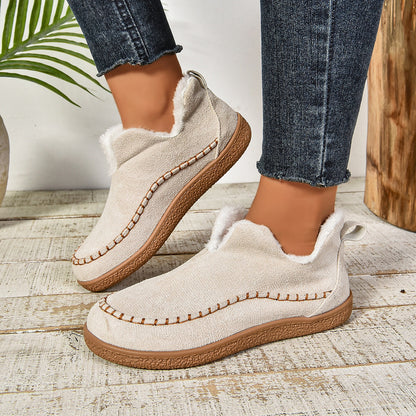 Women's Slip-On Boots Stitch Detail