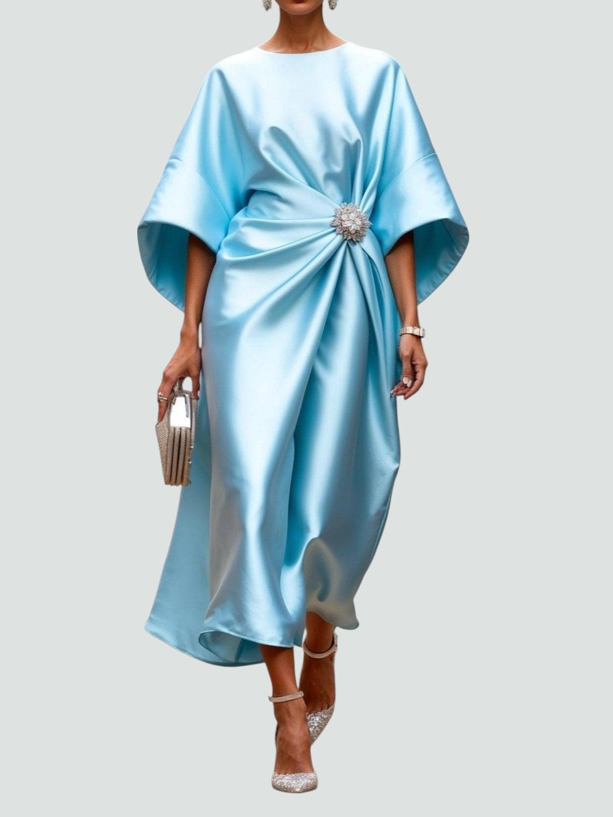 Women's Formal Draped Waist Dress