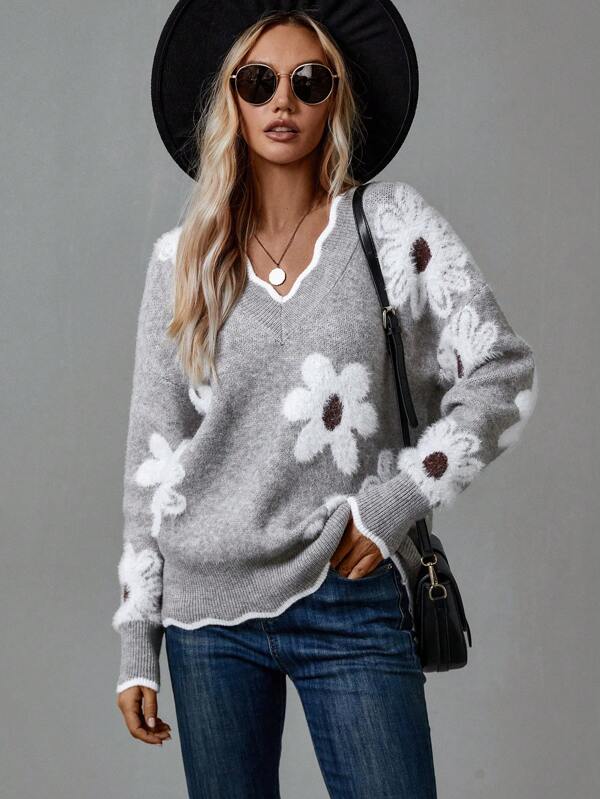 Women's Flower Sweater