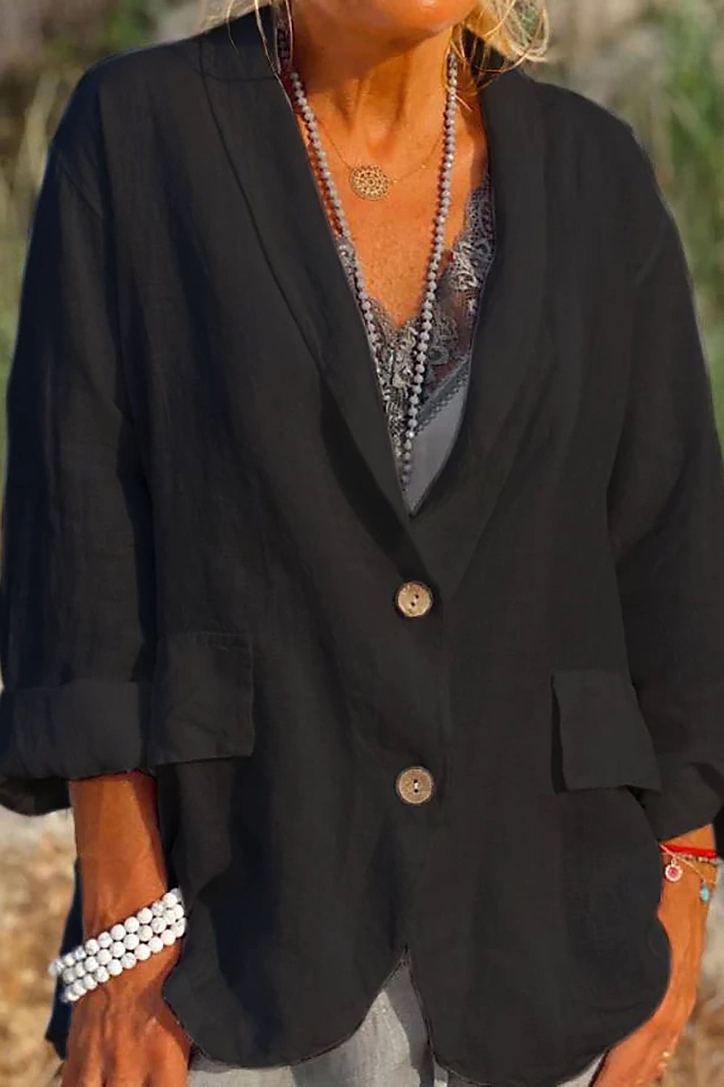 Women's Linen Jacket Lightweight Summer