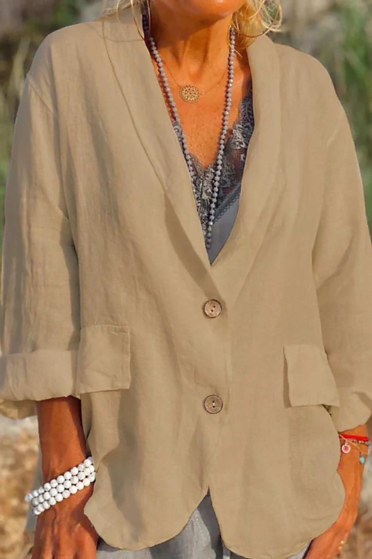 Women's Linen Jacket Lightweight Summer