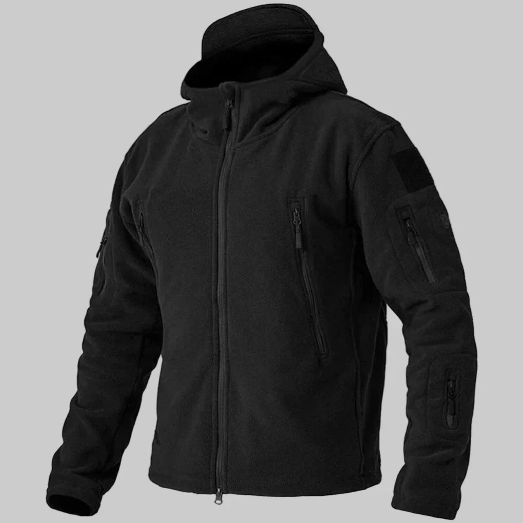 Men's Fleece Jacket Wind-Resistant Outdoor Layer - Fashinoza