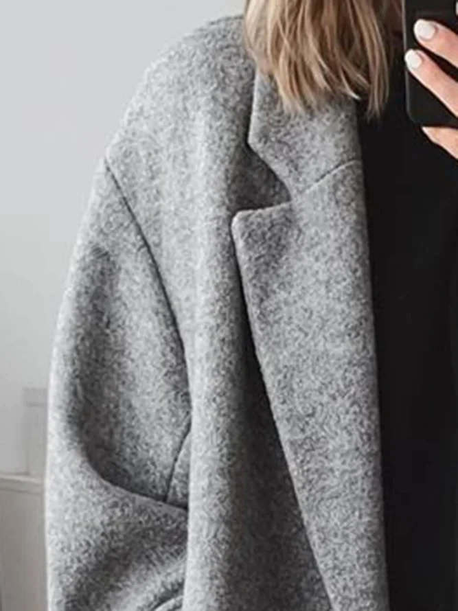 Women's Longline Double-Breasted Coat Oversized Warm