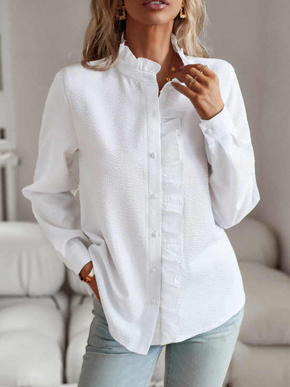 Women's Ruffle Front Blouse