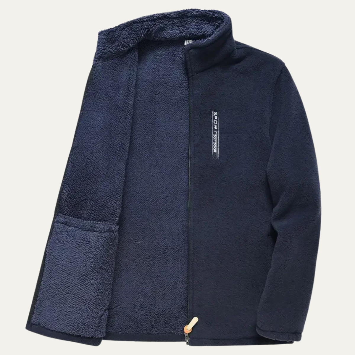 Men's Thermal Fleece Zip Up Outdoor Jacket