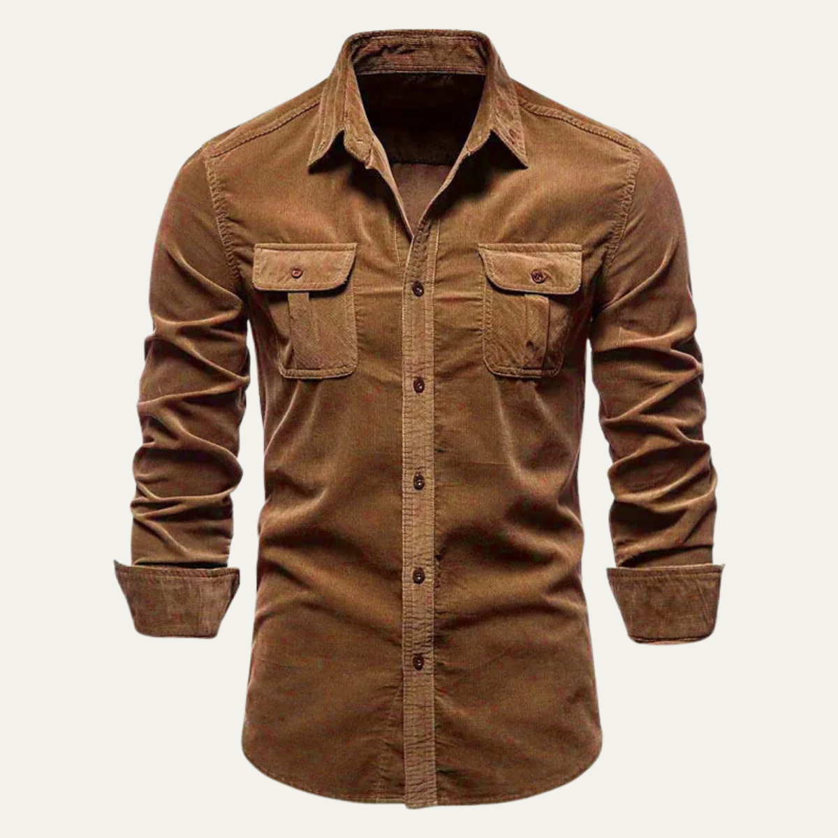 Men's Corduroy Button Down Shirt - Fashinoza