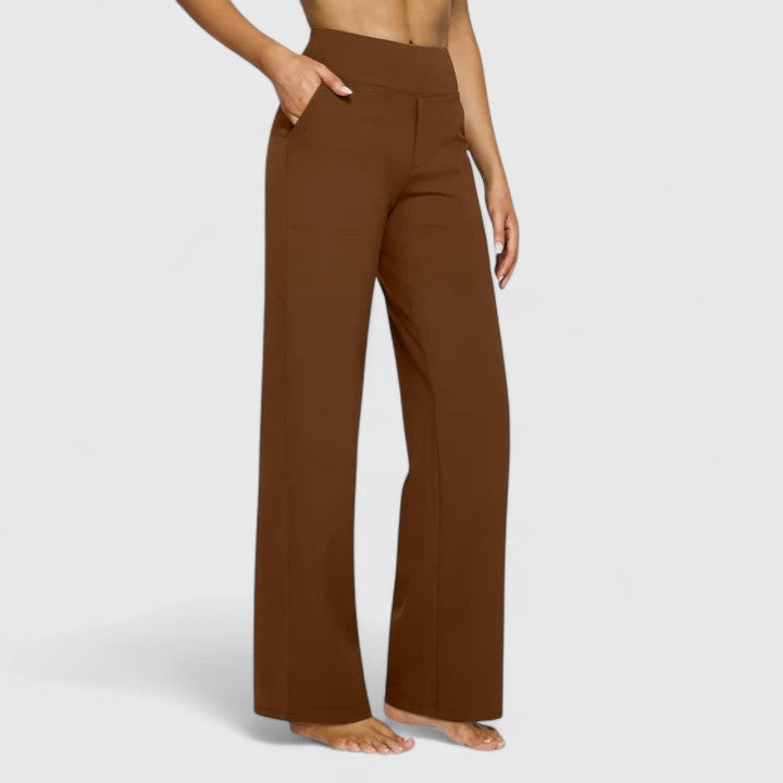 Hazel | Womens High Waist Wide Leg Pants
