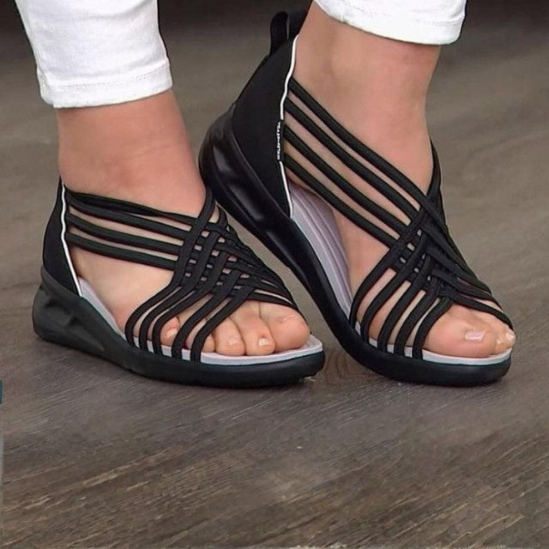 Women's Multi-Strap Sandals Closed Heel
