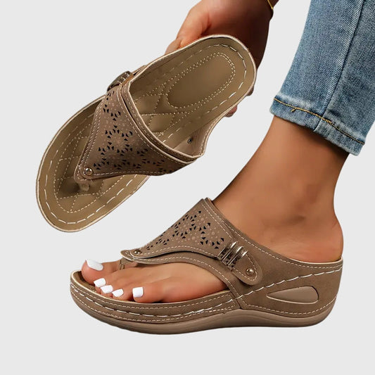 Margaret | Womens Slip On Flat Sandals