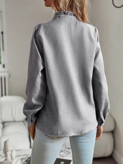Women's Ruffle Front Blouse