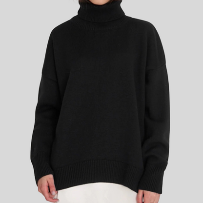 Women's Rollneck Sweater Merino Wool Cold-Weather
