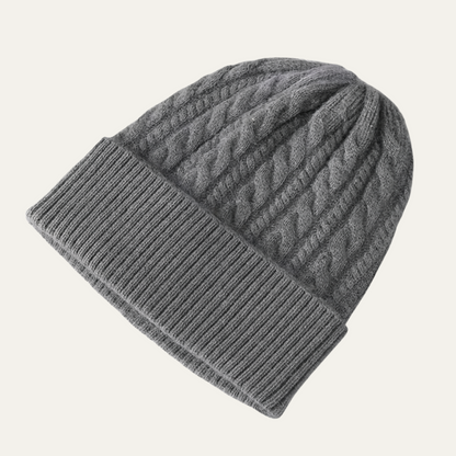 Men's Cashmere Beanie Classic Ribbed Knit - Fashinoza
