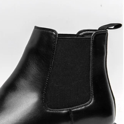 Men's Chelsea Ankle Boots Pointed Toe Black