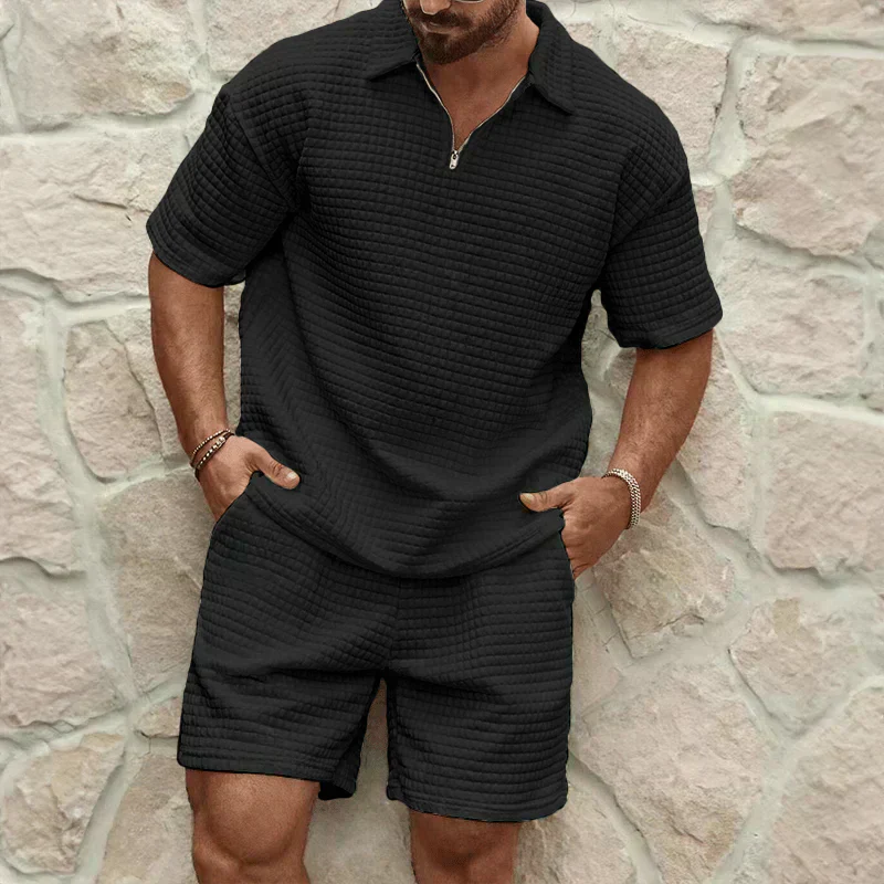 Men's Polo Shirt And Shorts Set