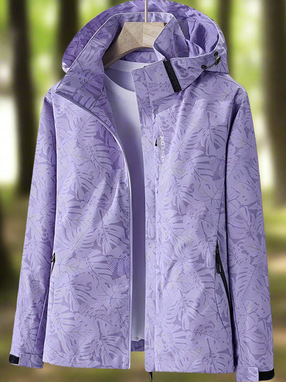 Women's Printed Zip Front Jacket