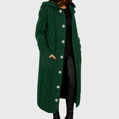 Women's Knitted Button Front Coat