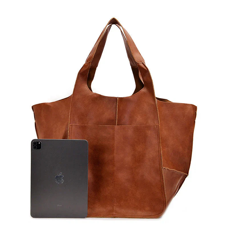 Women's Vintage Leather Shoulder Bag - Fashinoza