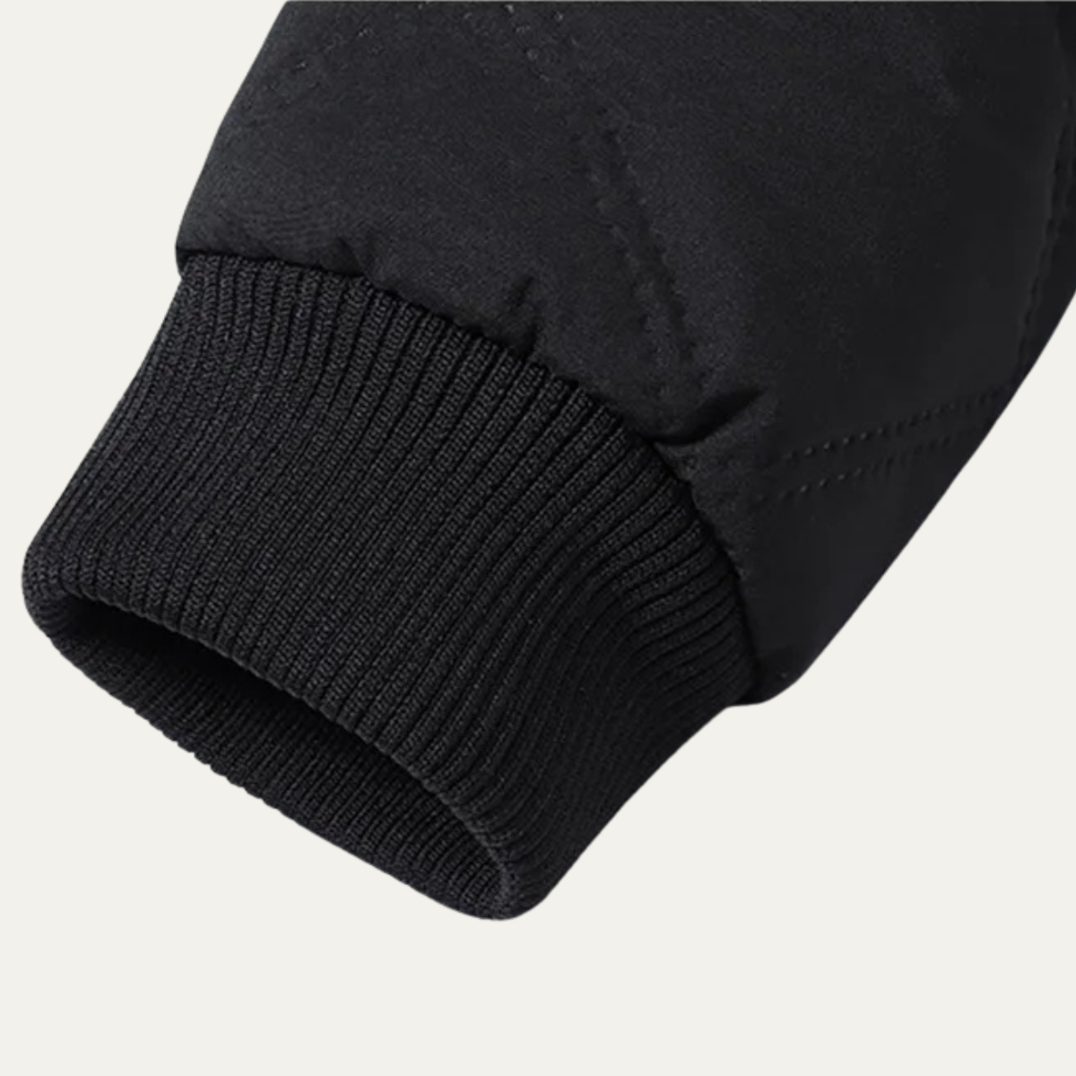 Men's Quilted Jacket Windproof Thermal Padded Fleece Lining