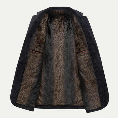 Men's Chenille Blazer Warm Fur Lined