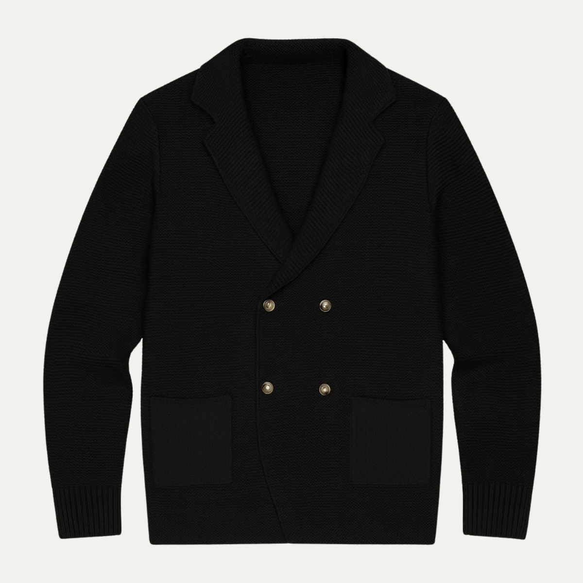 Men's Double Breasted Knit Cardigan - Fashinoza