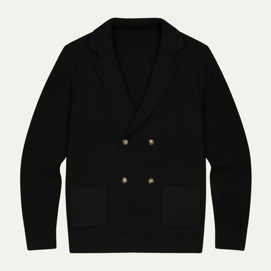 Men's Double Breasted Knit Cardigan - Fashinoza