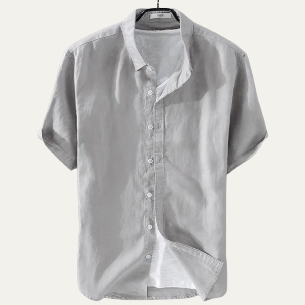 Montland Men's Cotton Linen Shirt Lightweight Relaxed Fit