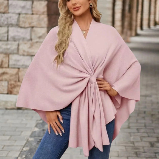 Women's Asymmetrical Poncho - Fashinoza