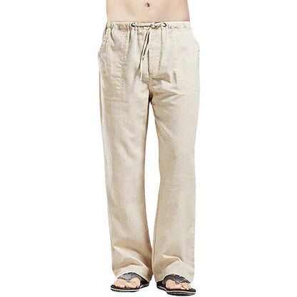 Men's Linen Pants Breathable Oversized Fit