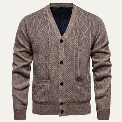 Men's Soft Knit V Neck Cardigan