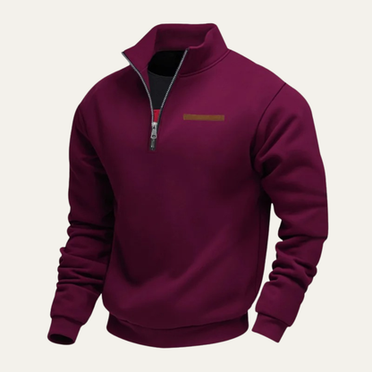Men's Half Zip Sweater Warm Stand Collar Silverbrook