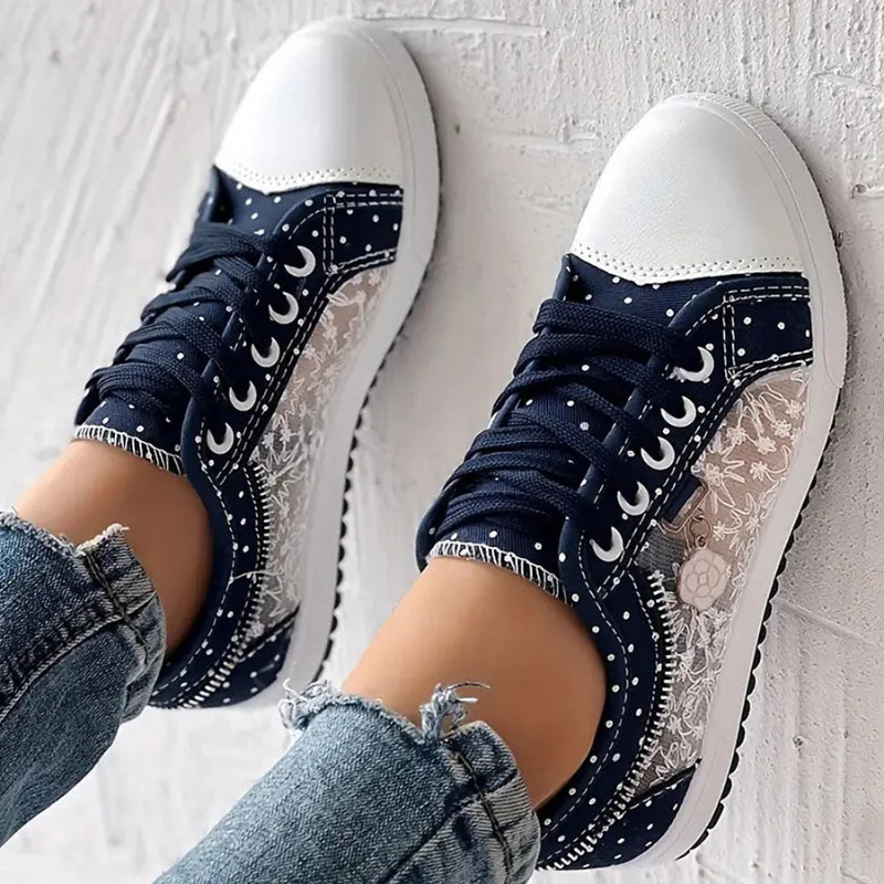 Women's Casual Sneakers Floral Panels