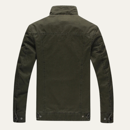 Men's Military Cargo Jacket Cotton Green